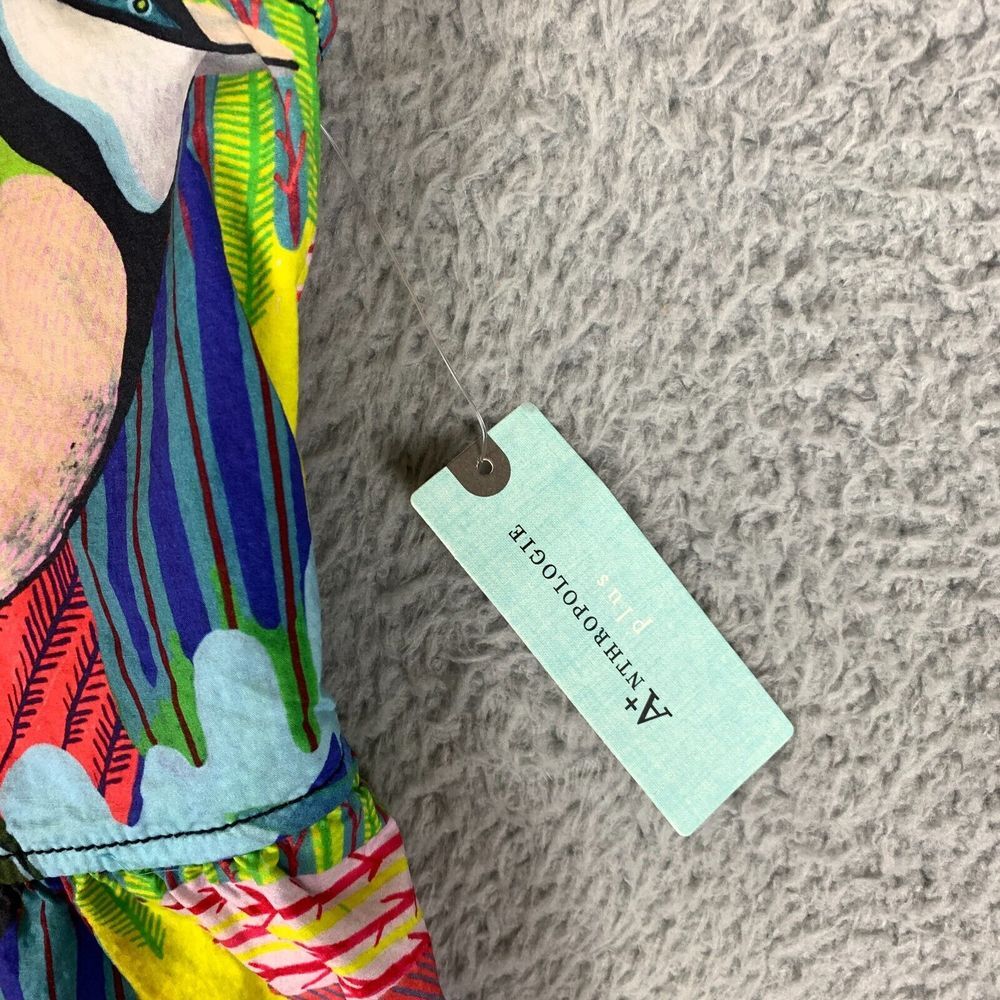 NWT Anthropologie Multicolor Tropical Print Mini Dress - Picture 6 of 16